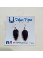 Small Purple Arrowhead Earrings