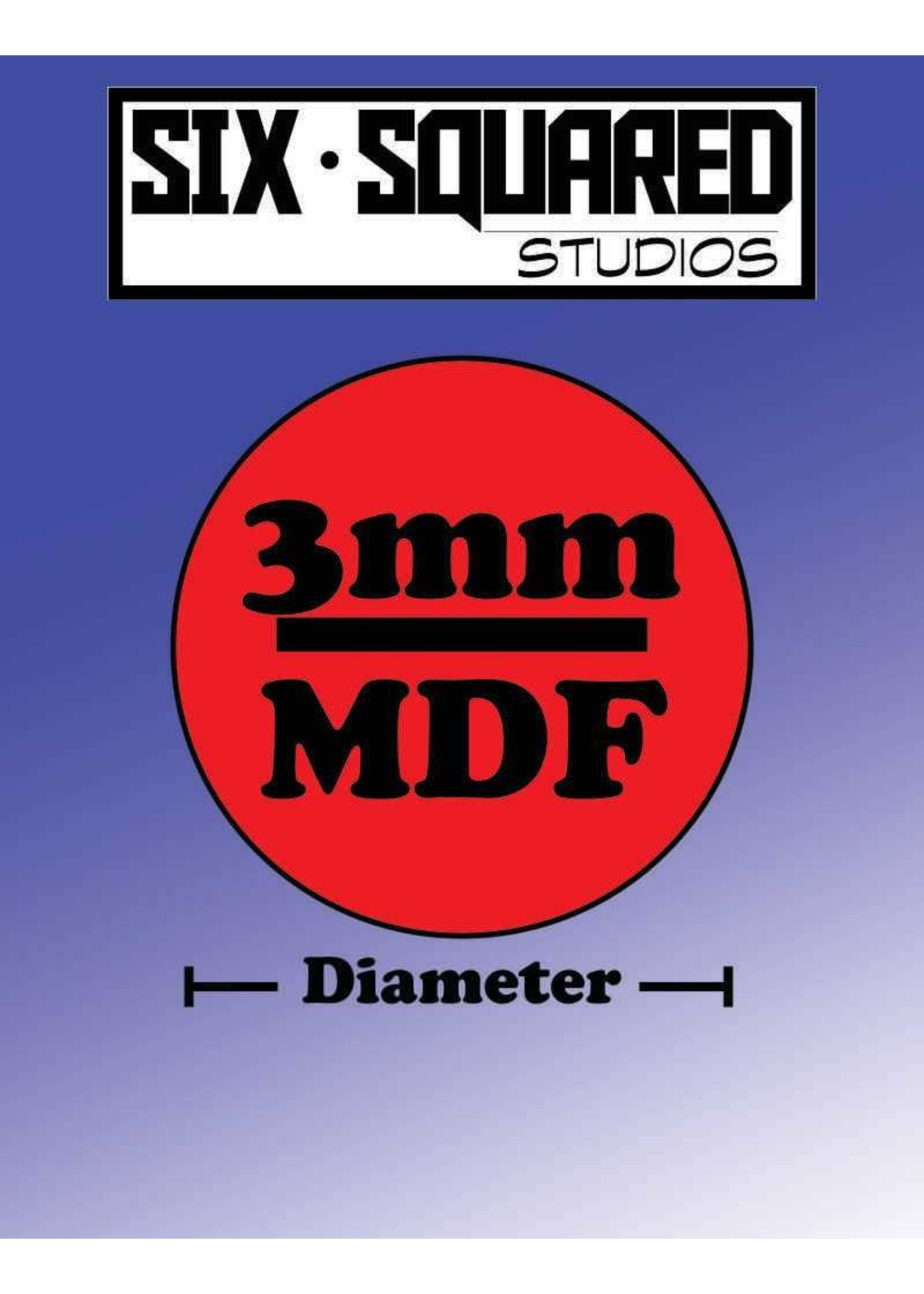 6 Squared Studios 25mm Slotted round MDF bases