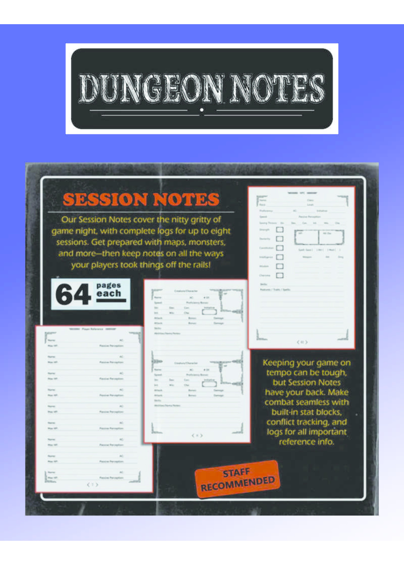 Dungeon Notes Dungeon Notes 5E DM's Journal