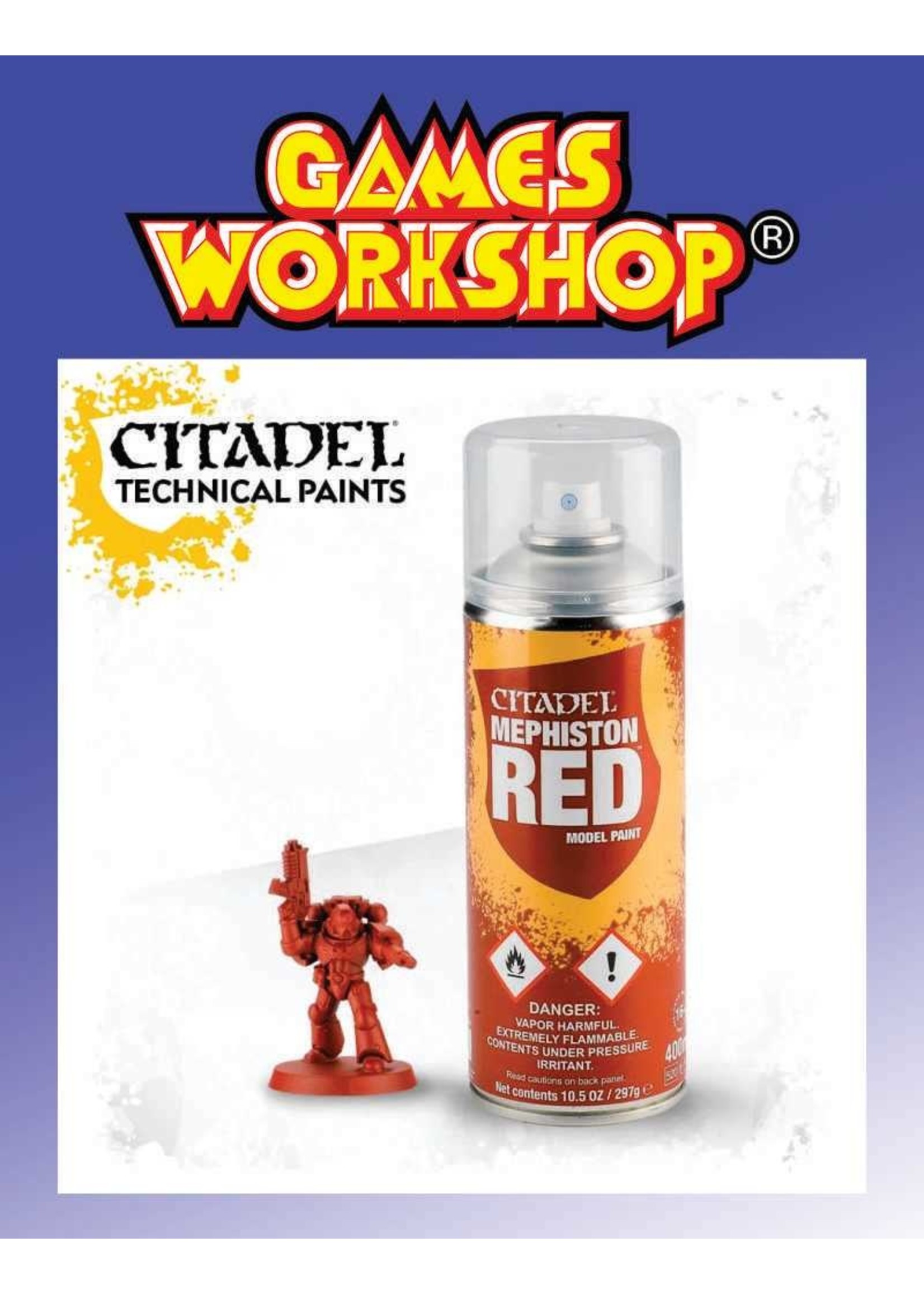 Games Workshop GW Spray Paint Mephiston Red
