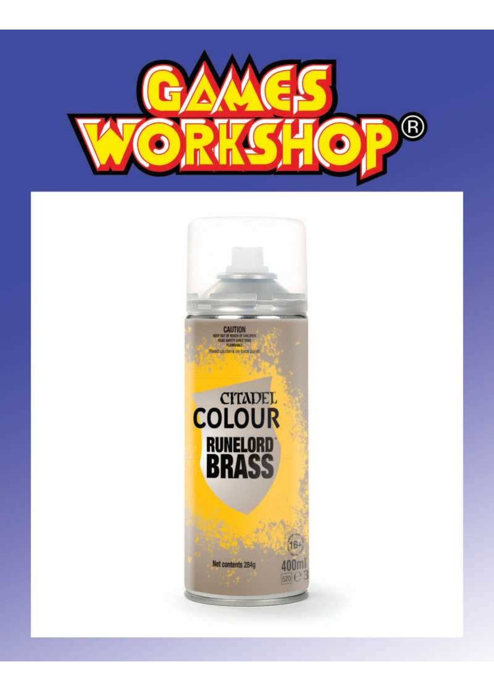 Games Workshop GW Spray Paint Runelord Brass
