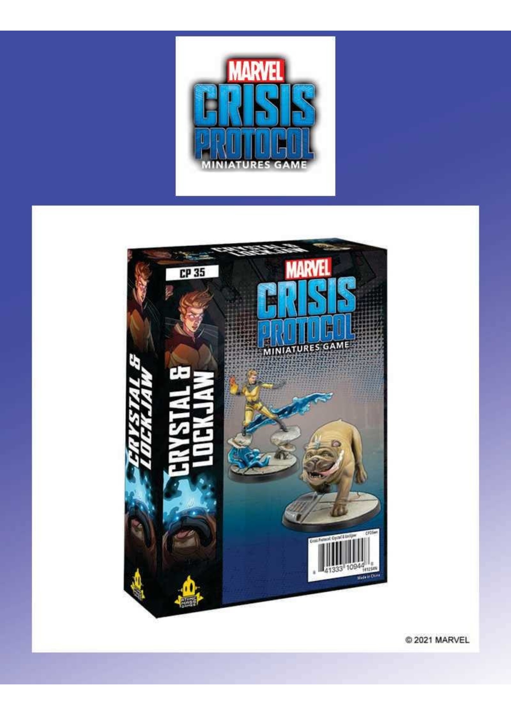 Atomic Mass Games Marvel Crisis Protocol: Crystal and Lockjaw