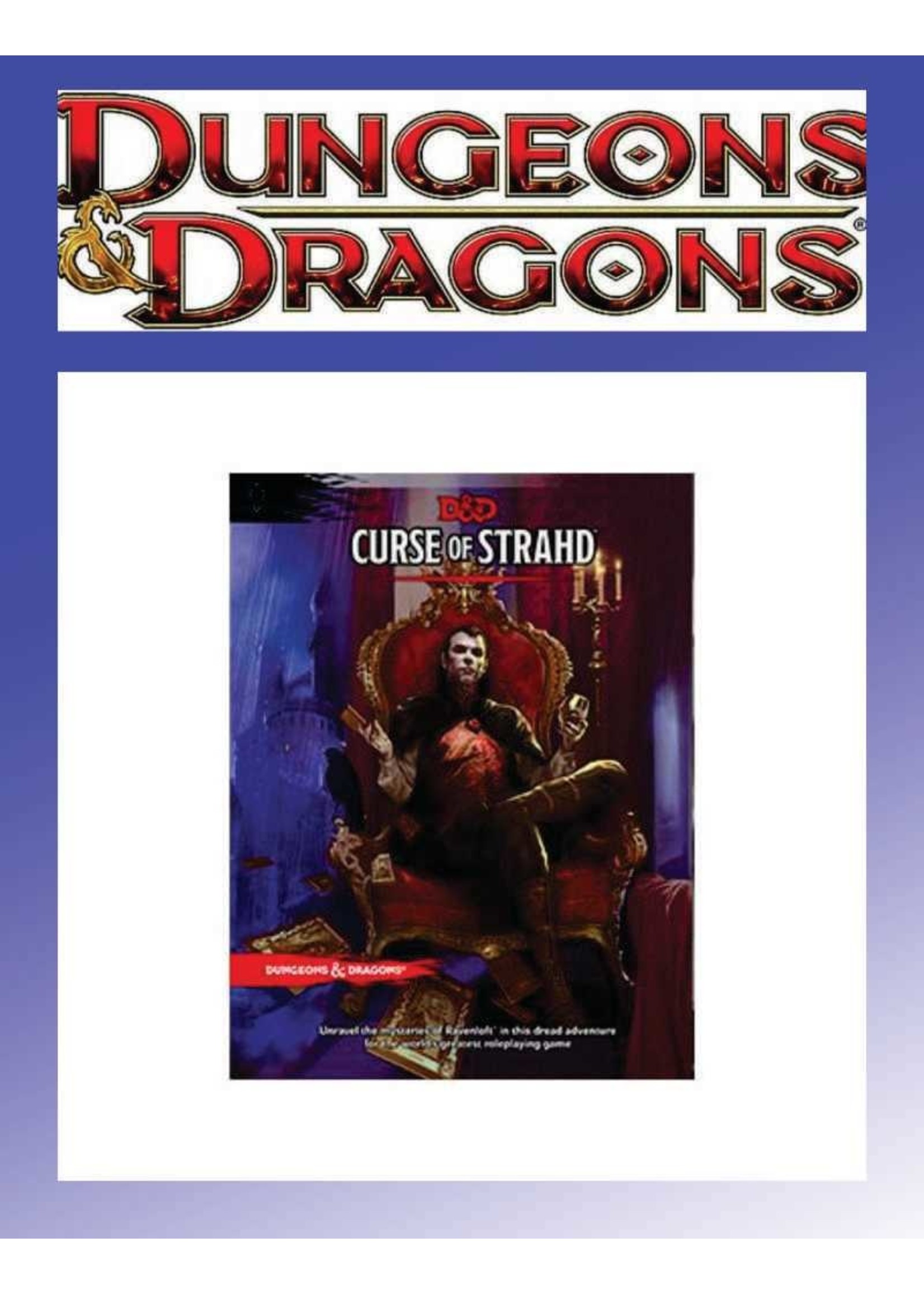 Dungeons and Dragons D&D 5E: Curse of Strahd