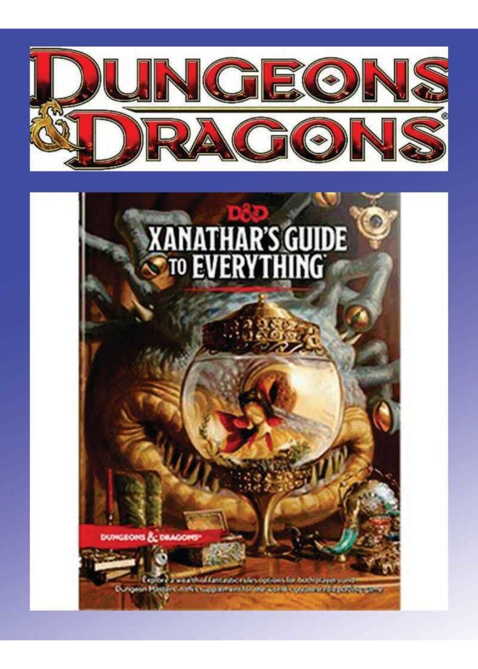 Dungeons and Dragons D&D 5E: Xanathar's Guide to Everything