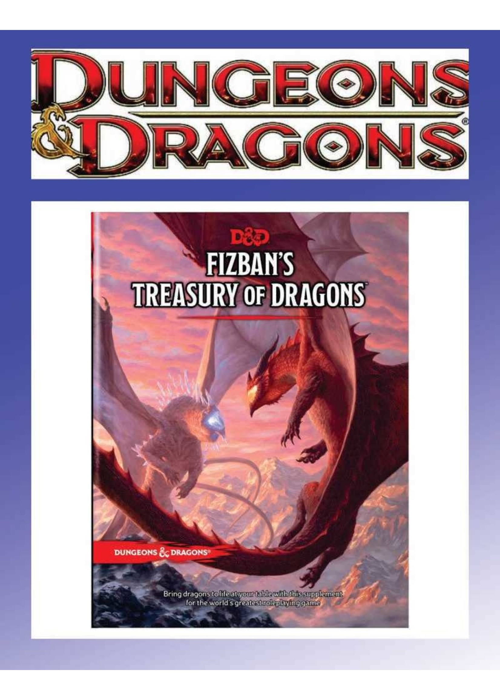 Dungeons and Dragons D&D 5E: Fizban's Treasury of Dragons