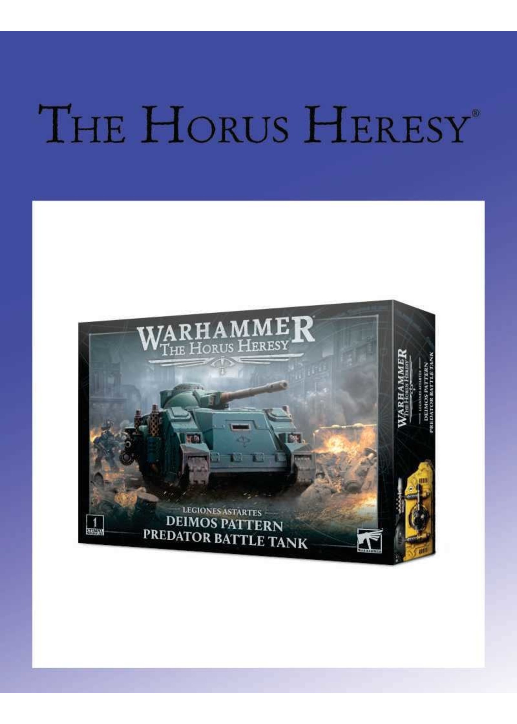 Games Workshop Horus Heresy: Deimos Pattern Predator Battle Tank