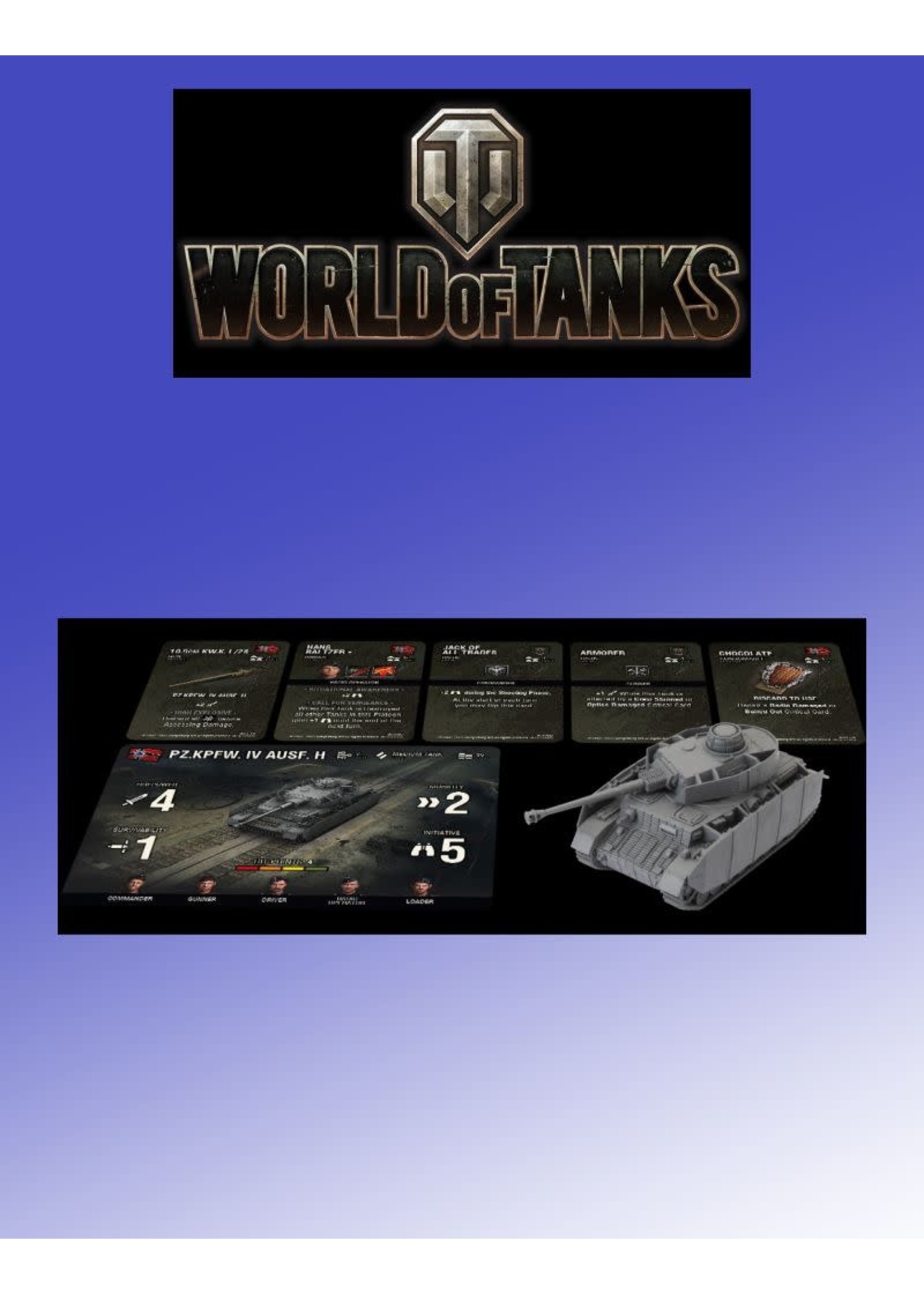 World of Tanks WOT PZ. KPFW. IV AUSF. H