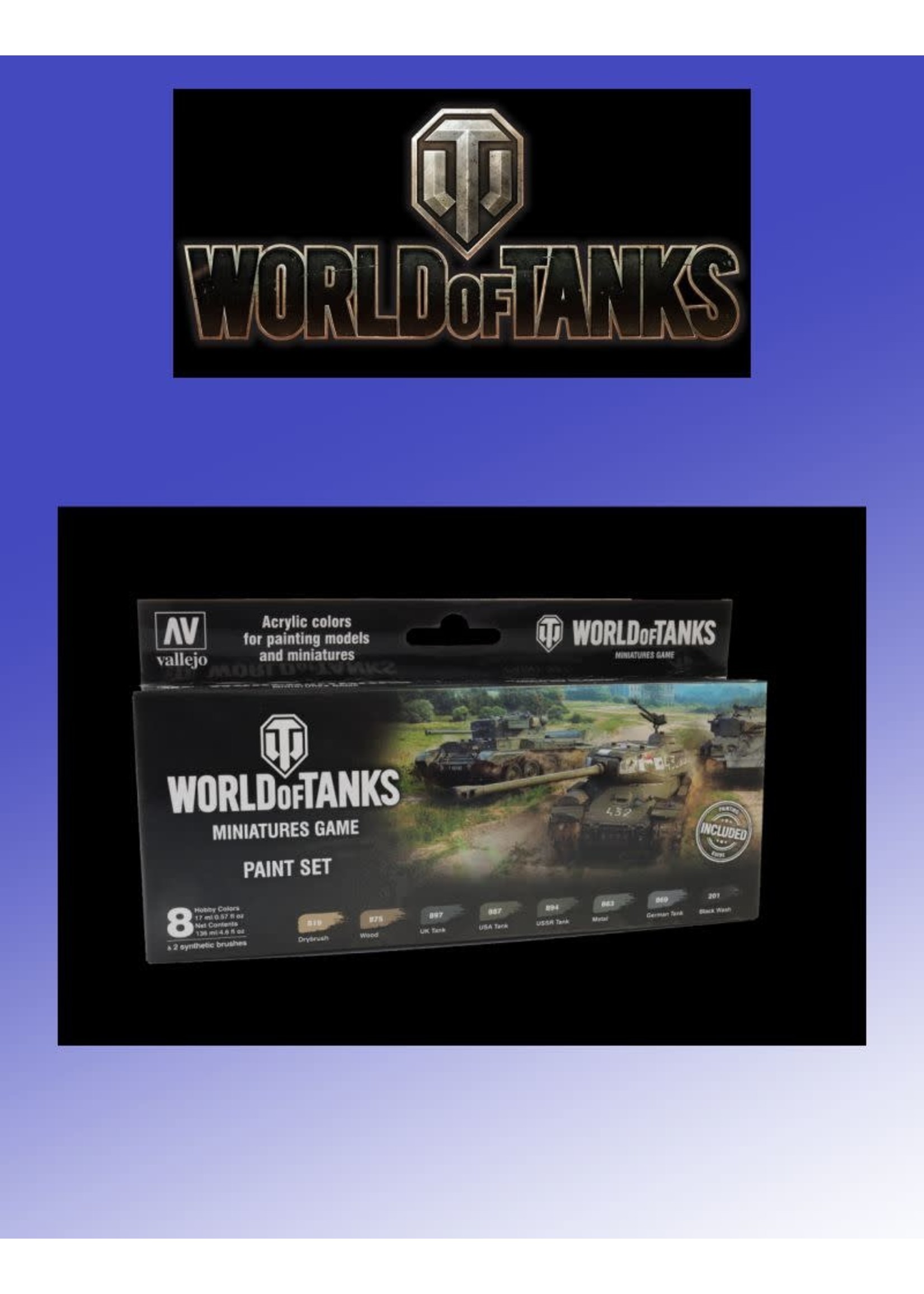 World of Tanks WOT Miniatures Paint Set