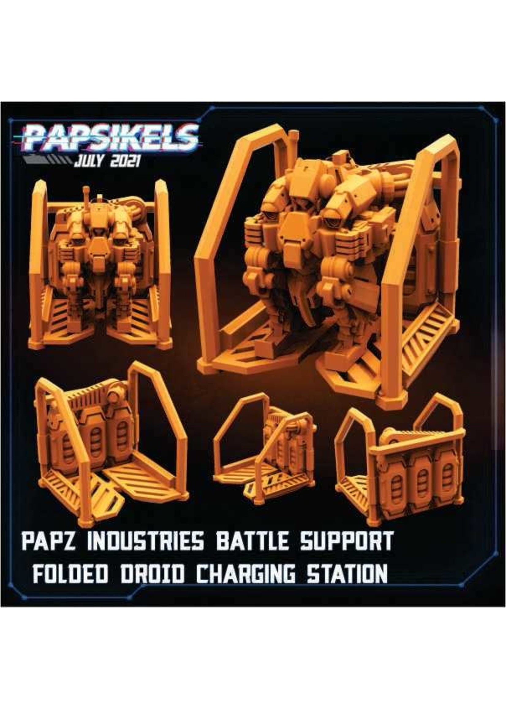 Papsikel Miniatures Papsikels - Folded Battle Droid w/Charging Station