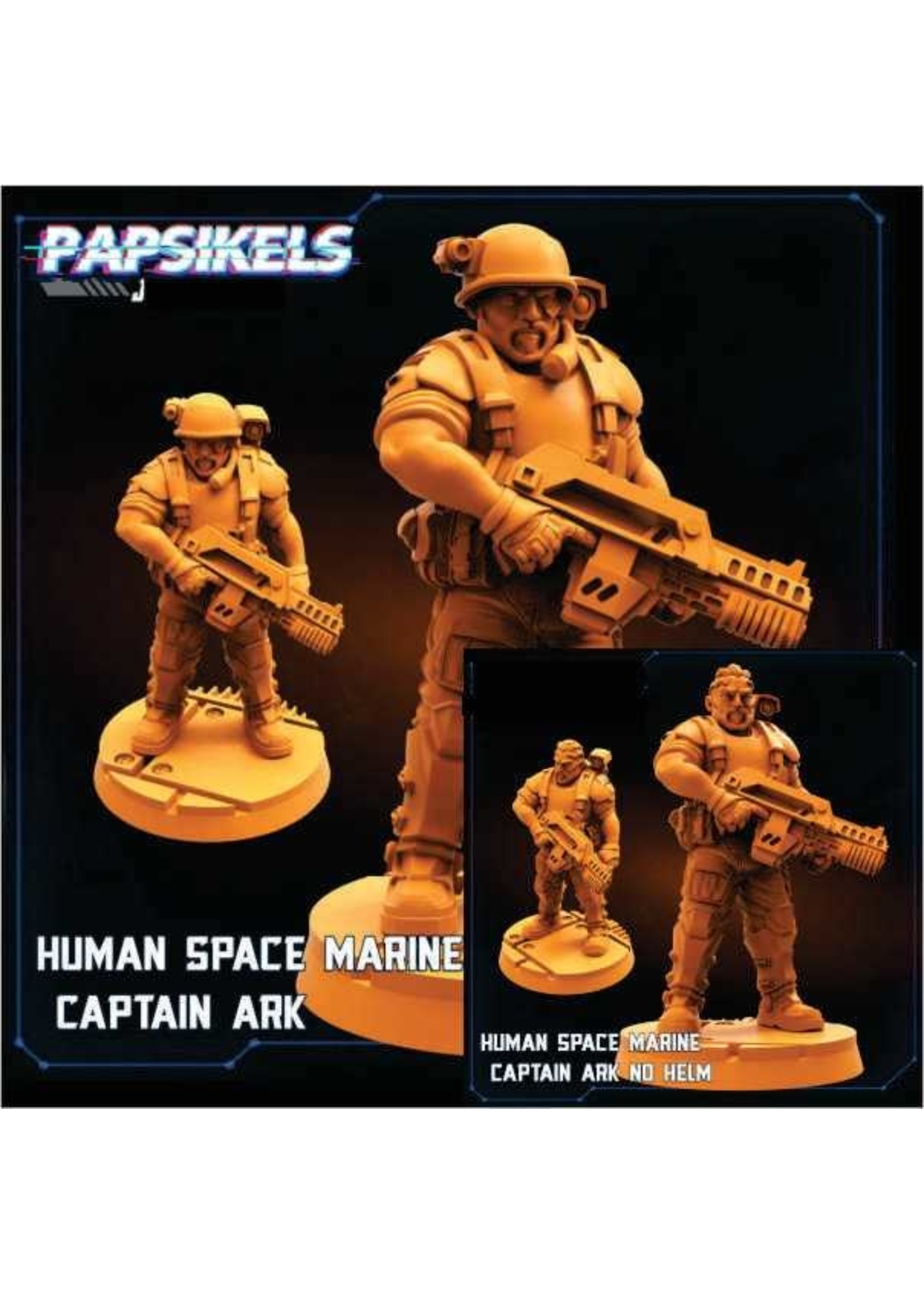Papsikel Miniatures Papsikels - Space Marine Captain Ark (choose between 2 versions)