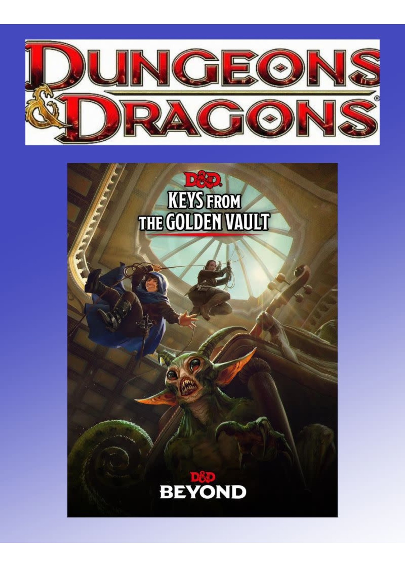Dungeons and Dragons D&D 5E: Keys from the Golden Vault