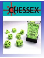 Chessex Chessex Vortex Polyhedral Bright Green/Black