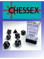 Chessex Chessex Opaque Polyhedral Black-White