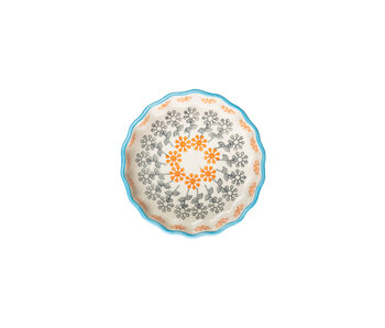 Plat à tartelette motif floral - 11 cm - Tranquillo