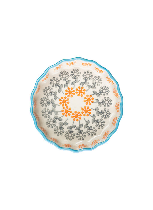 Plat à tartelette motif floral - 11 cm - Tranquillo