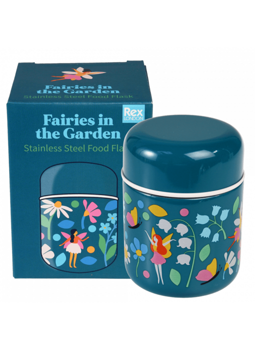 Petit thermos en acier inoxydable - motif fées dans le jardin - 280 ml