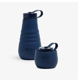 stojo Bouteille pliante - couleur denim - 590 ml - Stojo