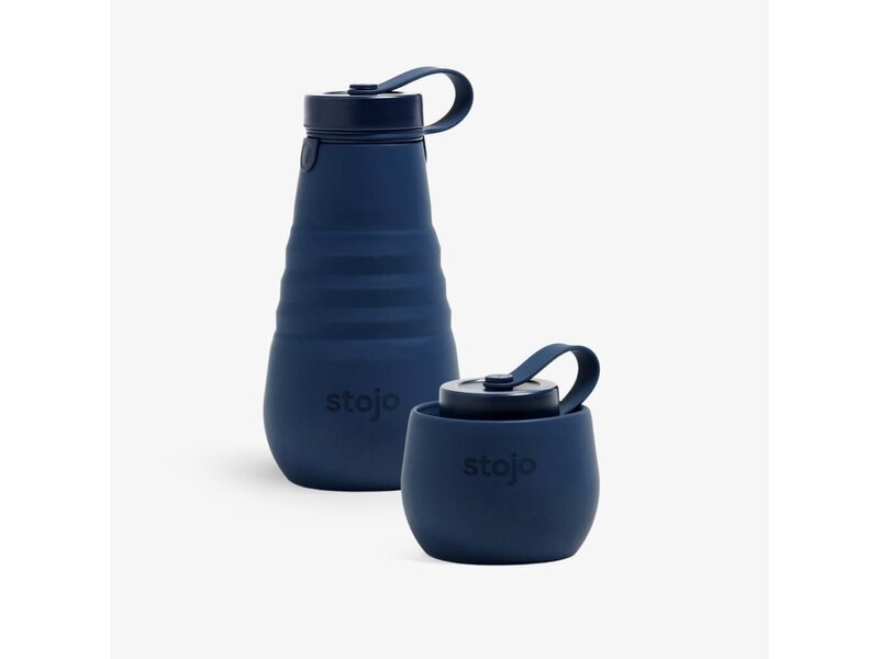 stojo Bouteille pliante - couleur denim - 590 ml - Stojo