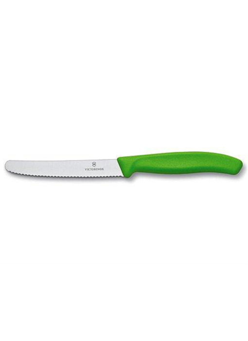 Couteau vert - lame dentelée - UTILITY 11CM - Victorinox