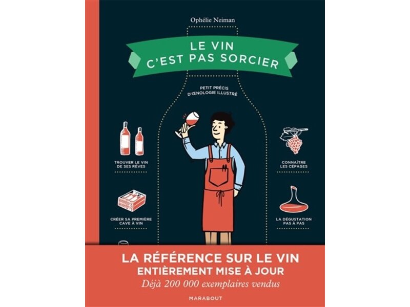 Marabout Le vin c'est pas sorcier : petit précis d'oenologie illustré - Ophélie Neiman