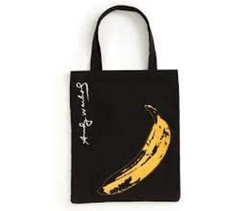 Sac réutilisable en toile - La banane Andy Warhol - Noir