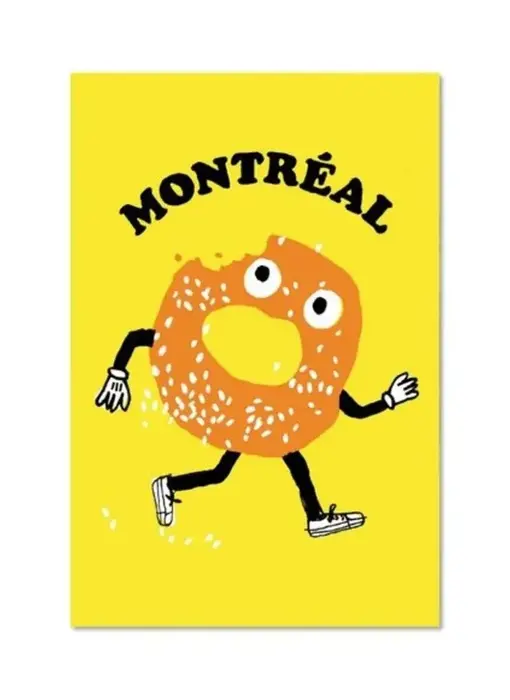Carte postale - Bagel Montréal - Francis Léveillée - Paperole
