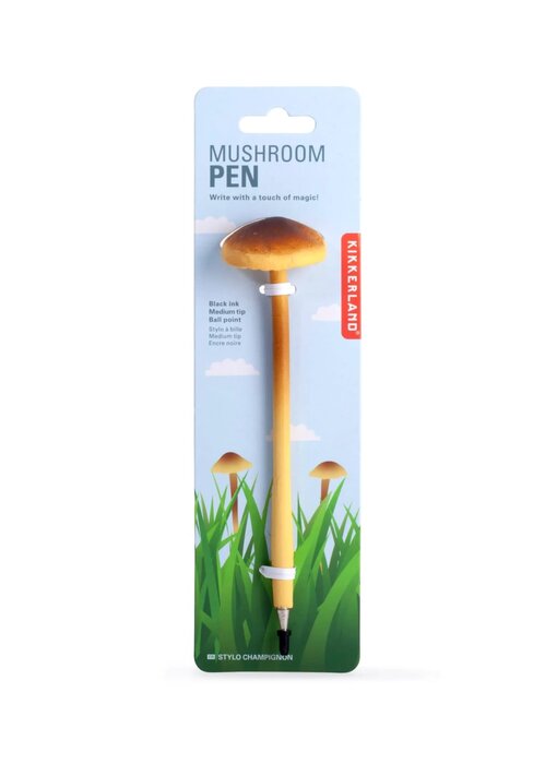 Crayon en champignon - Stylo à bille medium encre noir - Kikkerland