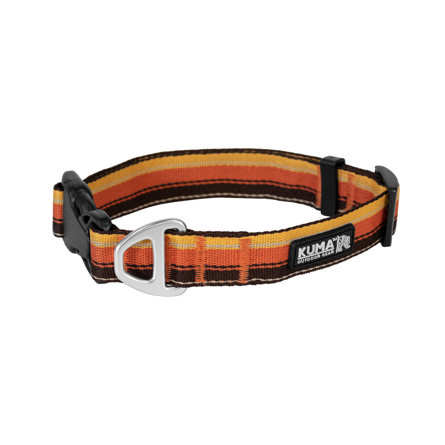 Kuma dog collar orange/brown Lrg - OutfitterSSM