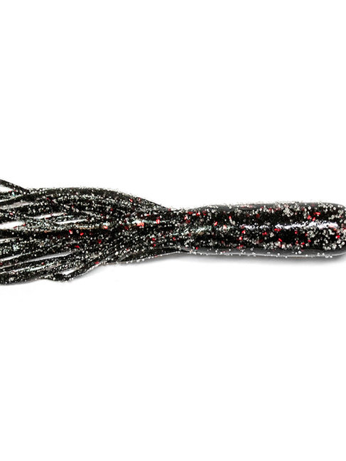 Lunkerhunt spicy tube black/red fleck