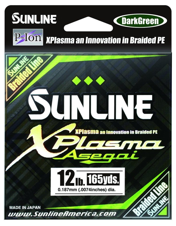 Sunline xplasma asegai 10lb dark green 165yd