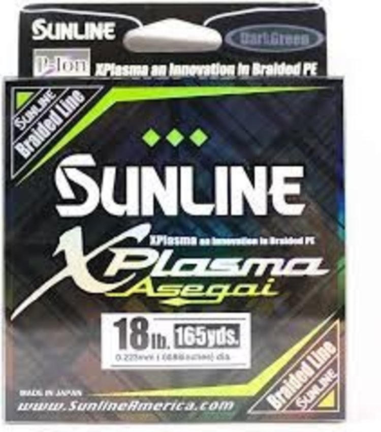Sunline xplasma asegai 18lb dark green 165yd