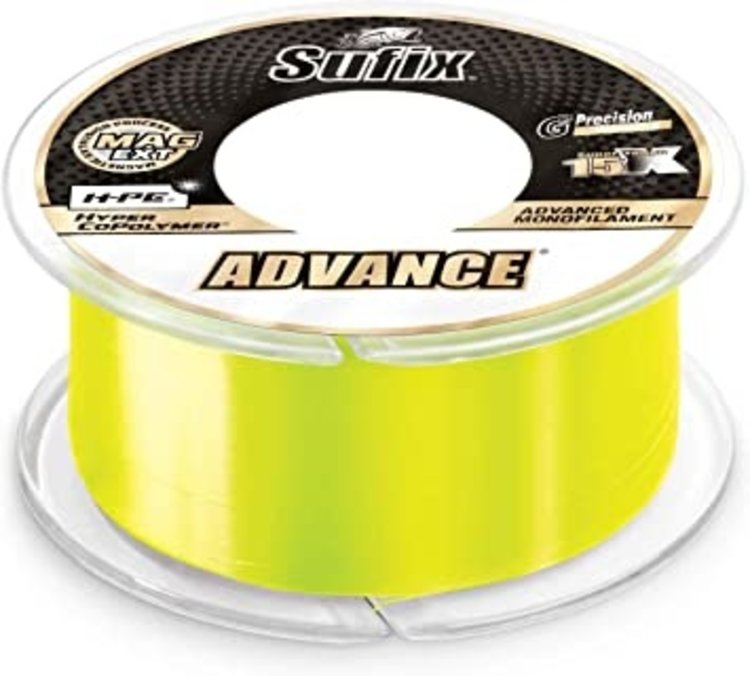 Rapala advance monofilament 6lb low-vis neon lime