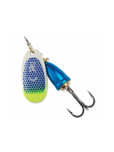 Rapala classic vibrax 02 3/16 blue scale/charteuse tip UV