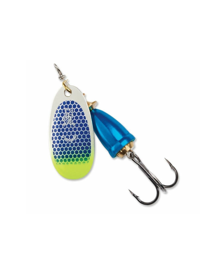 Rapala classic vibrax 02 3/16 blue scale/charteuse tip UV