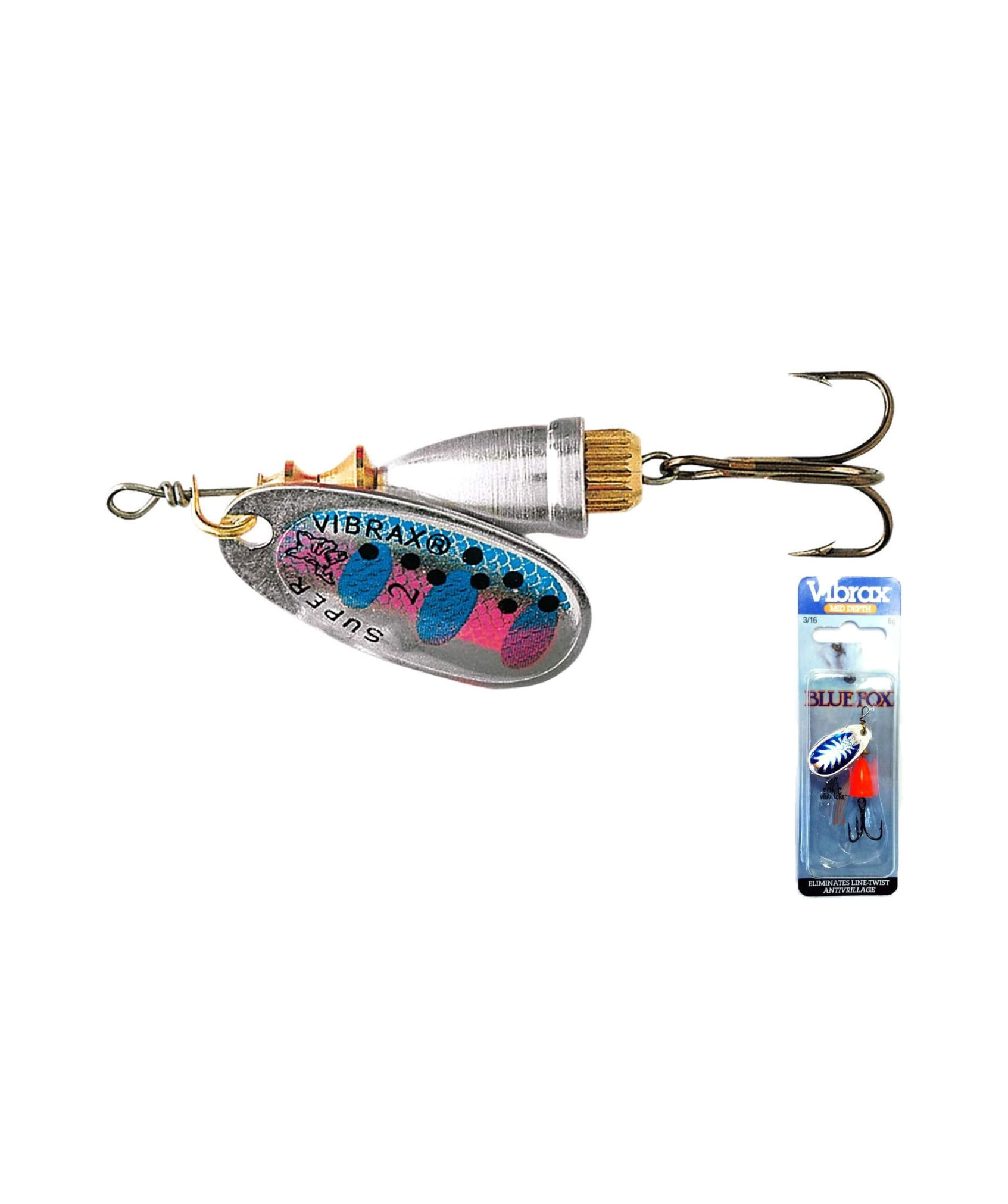 classic vibrax 04 painted 3/8 rainbow trout