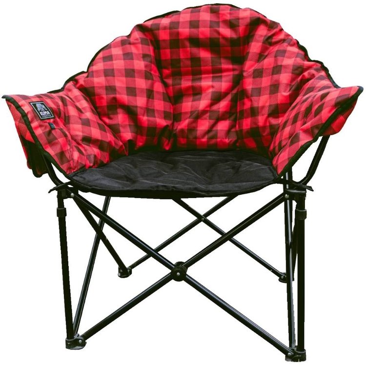 Kuma Lazy Bear chair Red/Black Plaid