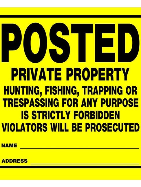 GSM outdoors Private Property Sign
