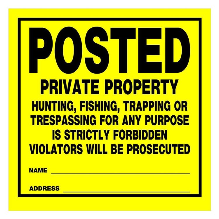 GSM outdoors Private Property Sign