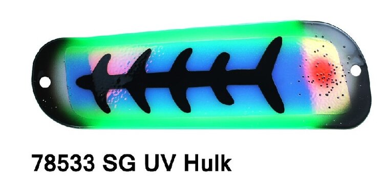 Dreamweaver Lures Paddle Classic Style Flasher 11" UV Hulk