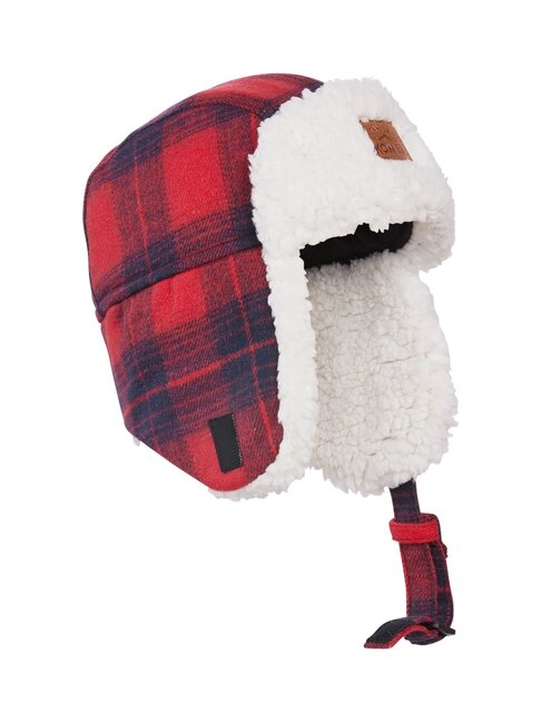 Kombi The Hip Aviator Junior Hat/ Maple Leaf Red Tartan