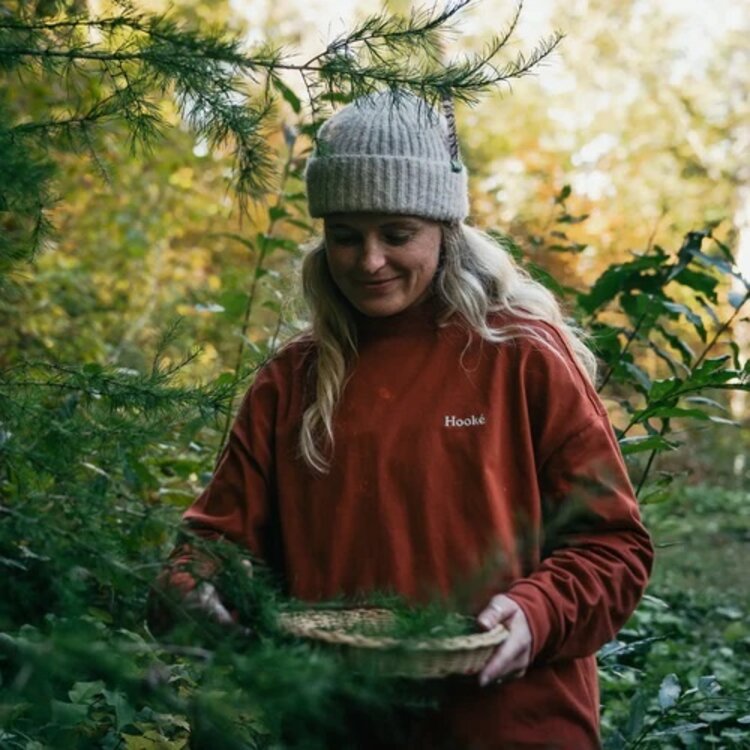 Hooke Women's Mock Neck Oversized Long Sleeve Tee