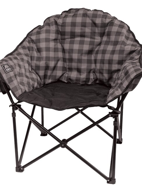 Kuma Lazy Bear Chair Grey/Black Plaid