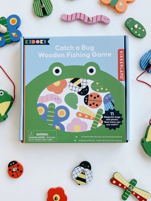 KIKKERLAND Catch a Bug Wooden Fishing Game