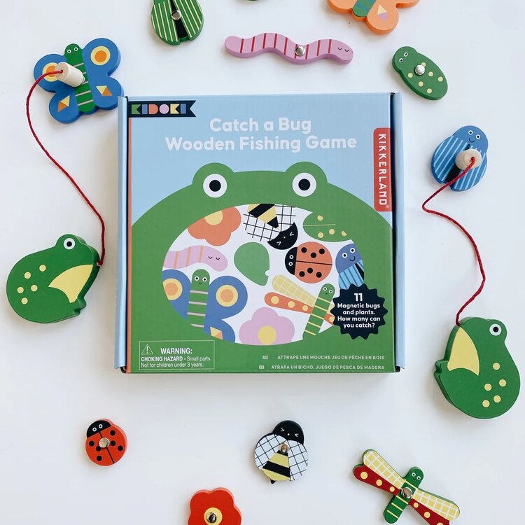KIKKERLAND Catch a Bug Wooden Fishing Game