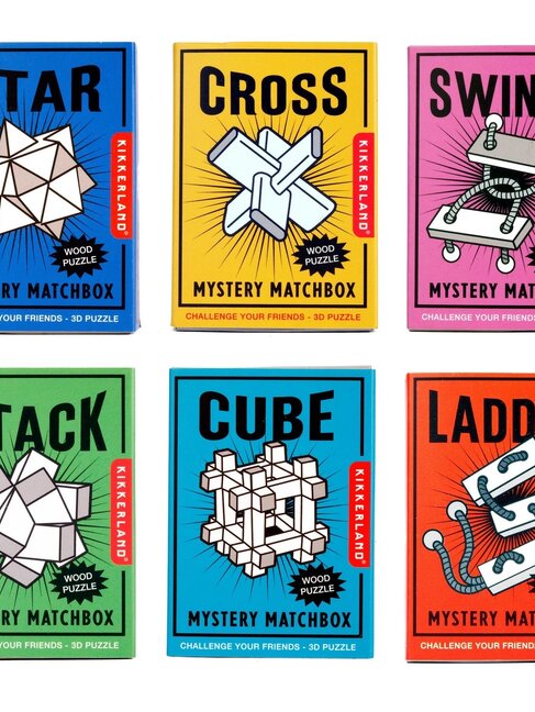 KIKKERLAND Mystery Match Box Wooden Puzzle