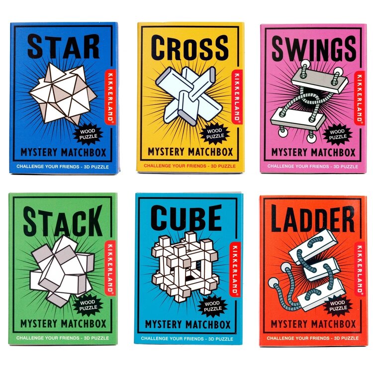 KIKKERLAND Mystery Match Box Wooden Puzzle