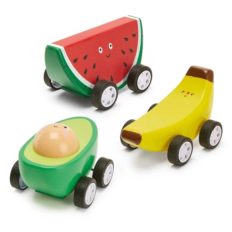 KIKKERLAND Fruit Fun Pullback Cars