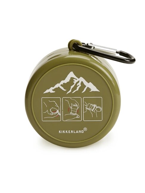 KIKKERLAND Collapsible Tumbler W/Pill Compartment