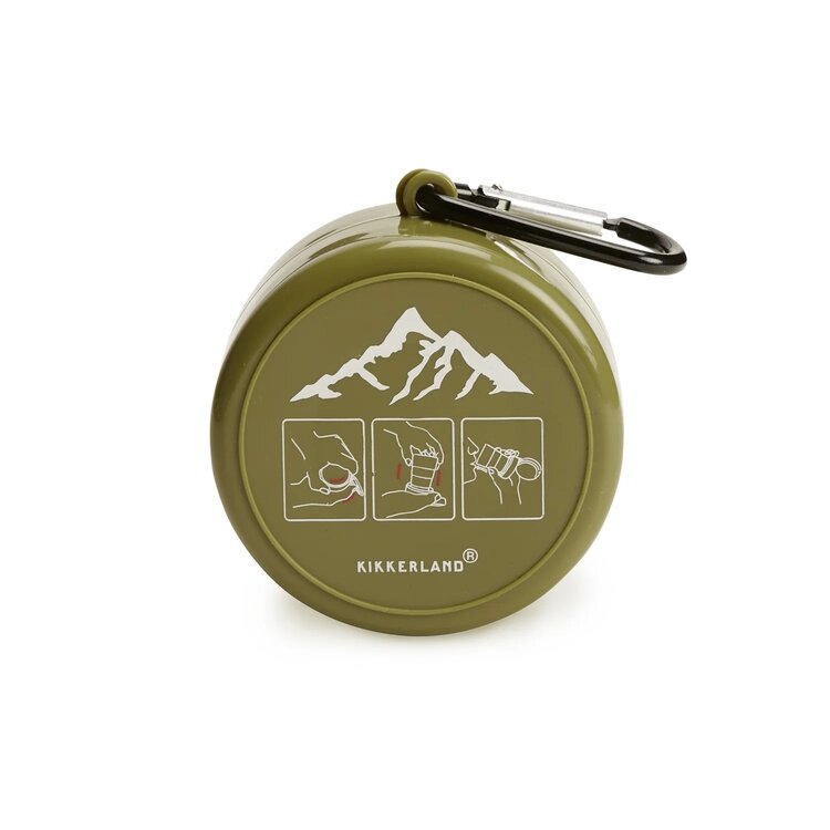 KIKKERLAND Collapsible Tumbler W/Pill Compartment