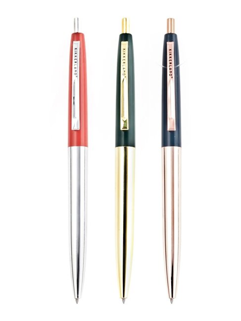 KIKKERLAND Metal Retro Pens 3 Pack